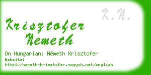 krisztofer nemeth business card