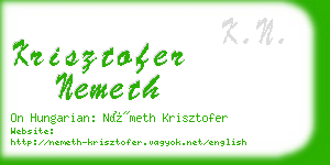 krisztofer nemeth business card